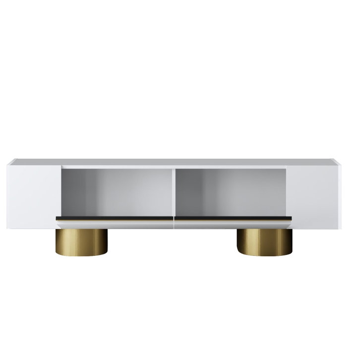 Hanah Home Bohem Soporte para TV Blanco y Dorado